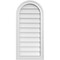 Ekena Millwork Round Top Surface Mount PVC Gable Vent w/ 2"W x 1-1/2"P Brickmould Frame, 16"W x 34"H GVPRT16X3402SN - alternate 1
